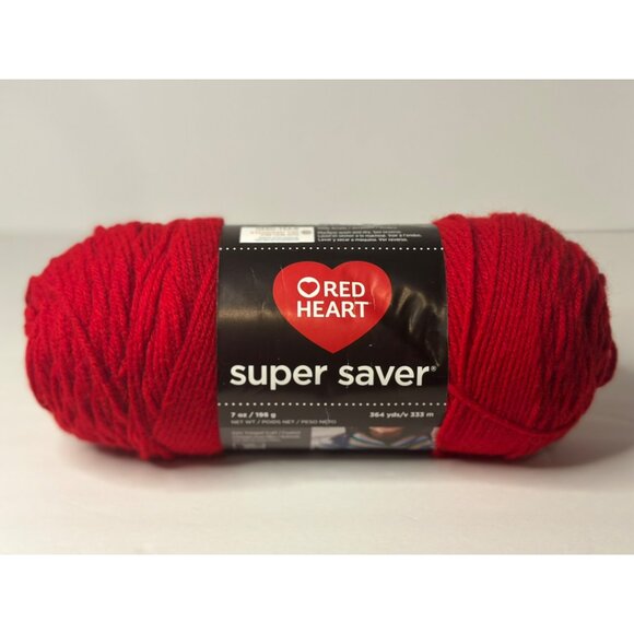 Red Heart Craft 100% Acrylic Fiber Yarn for Crochet Knitting Weaving Cherry Red - Picture 3 of 4
